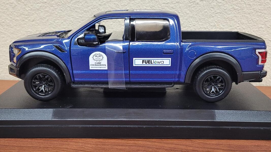 Midnight blue 2017 Ford F-150 Raptor die-cast vehicle