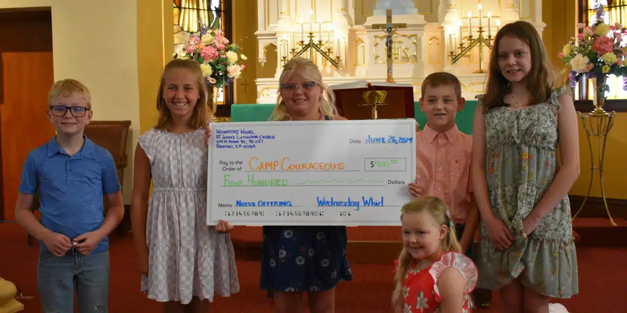 The Preston Wednesday Whirl Students at St. John’s Lutheran Church Raised Funds For Camp Courageous