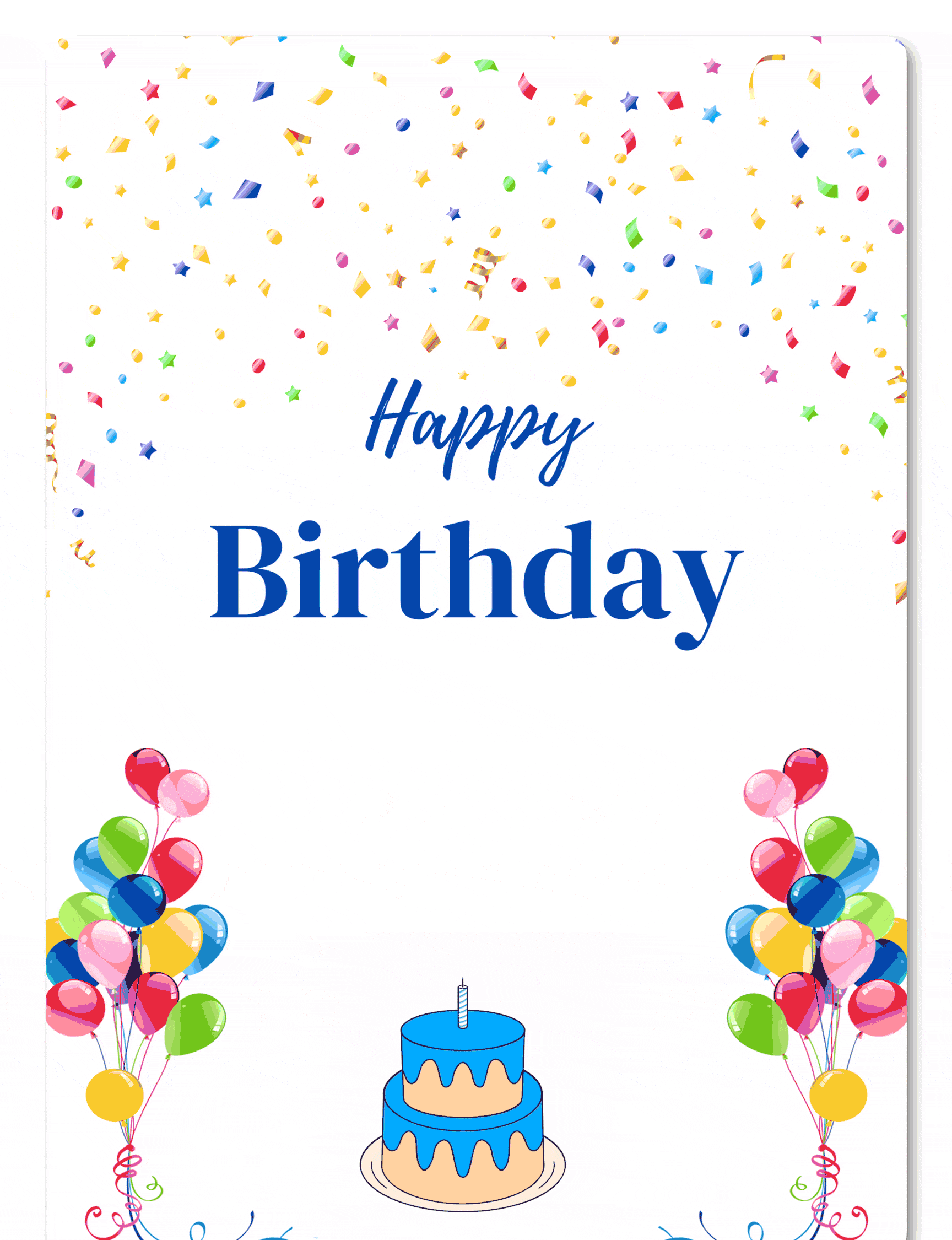 Customizable birthday greeting camp courageous
